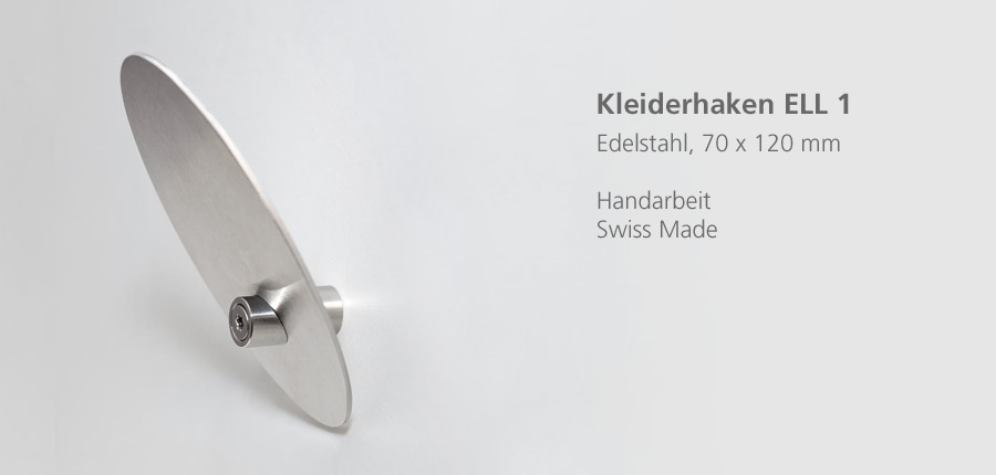 Kleiderhaken Garderobenhaken Design Edelstahl Kaufen Schweizer Produktion Swiss Made Bestellen
